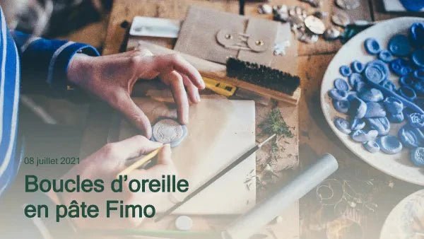 Boucles d'oreille en pâte Fimo Imagen