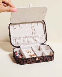 Joyero de viaje Brigitte de leopardo
