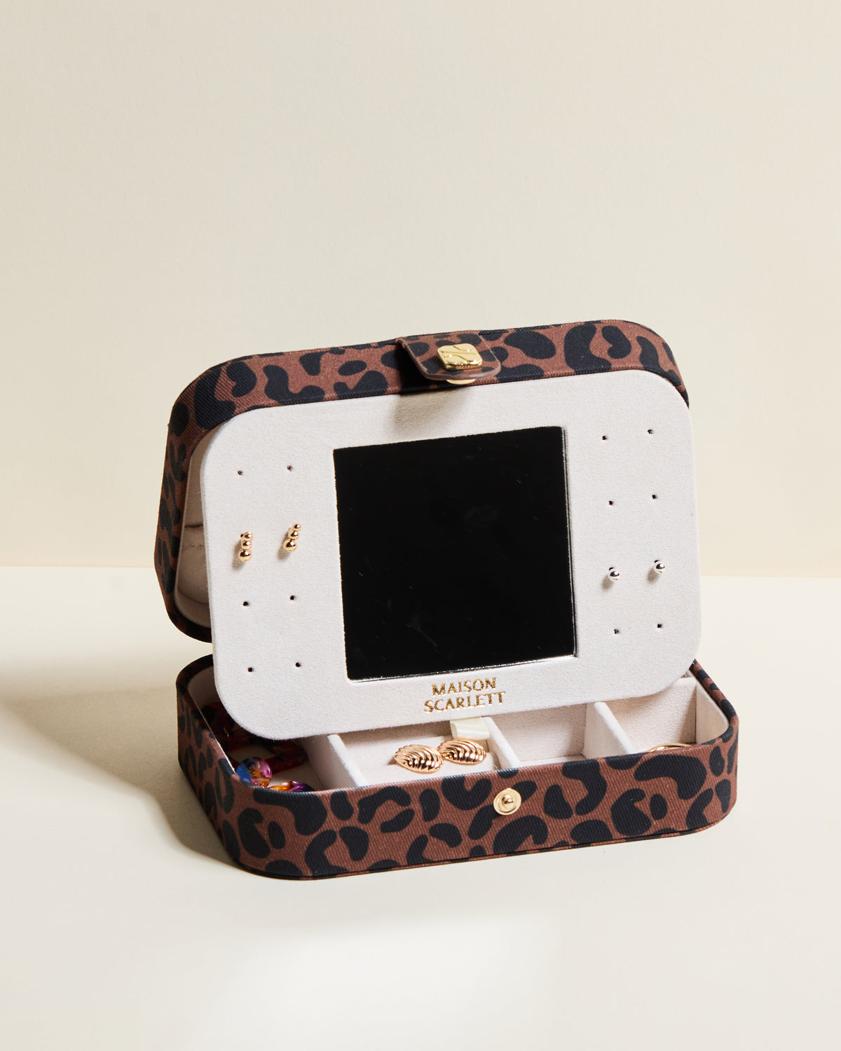 Joyero de viaje Brigitte de leopardo