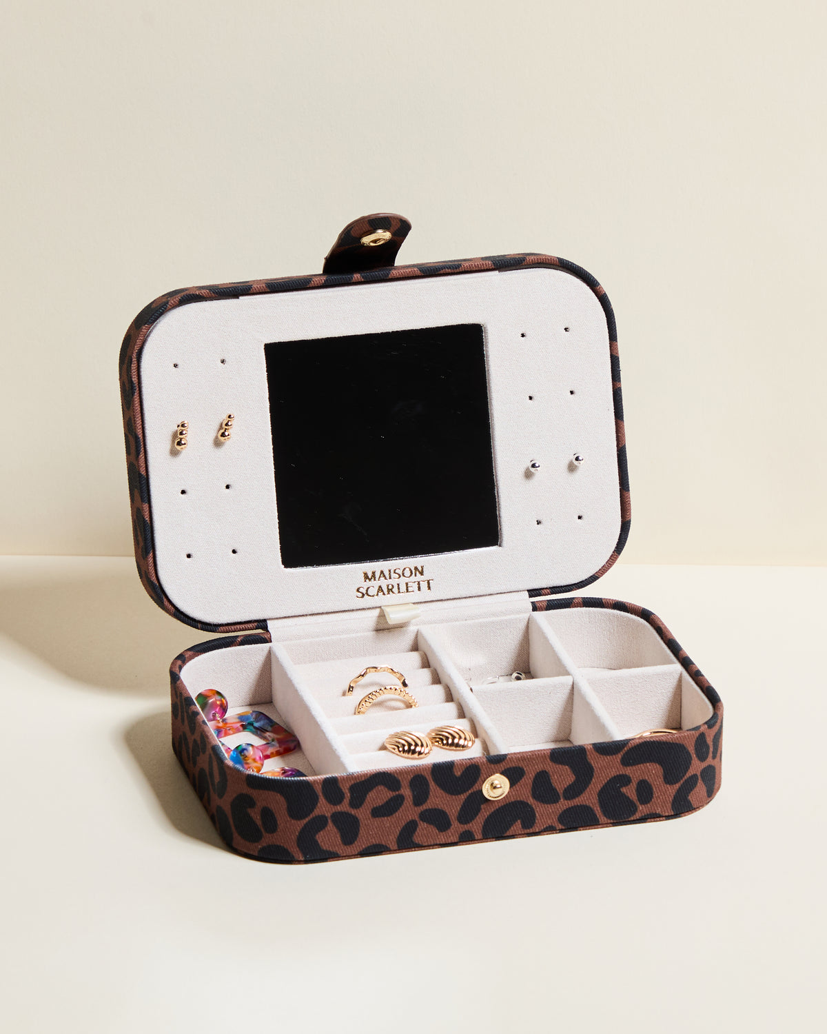 Joyero de viaje Brigitte de leopardo