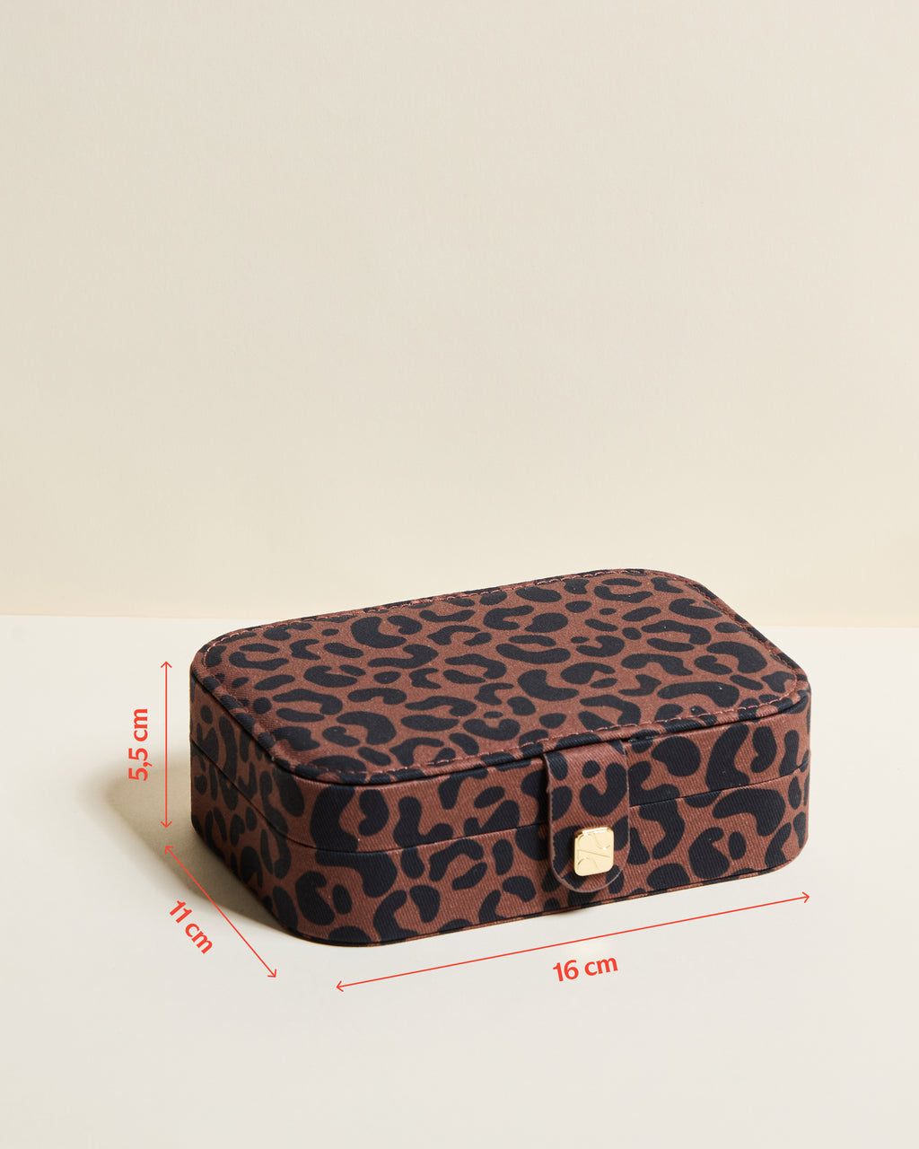 Joyero de viaje Brigitte de leopardo