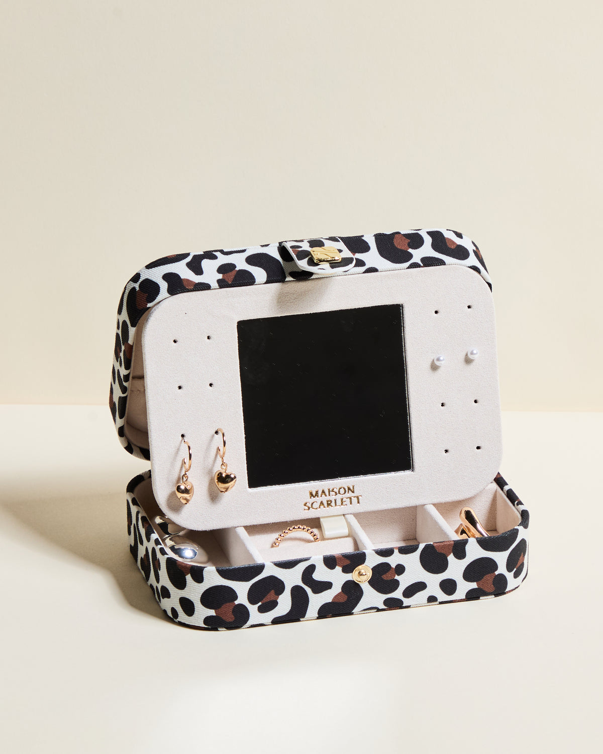Joyero de viaje Brigitte de leopardo