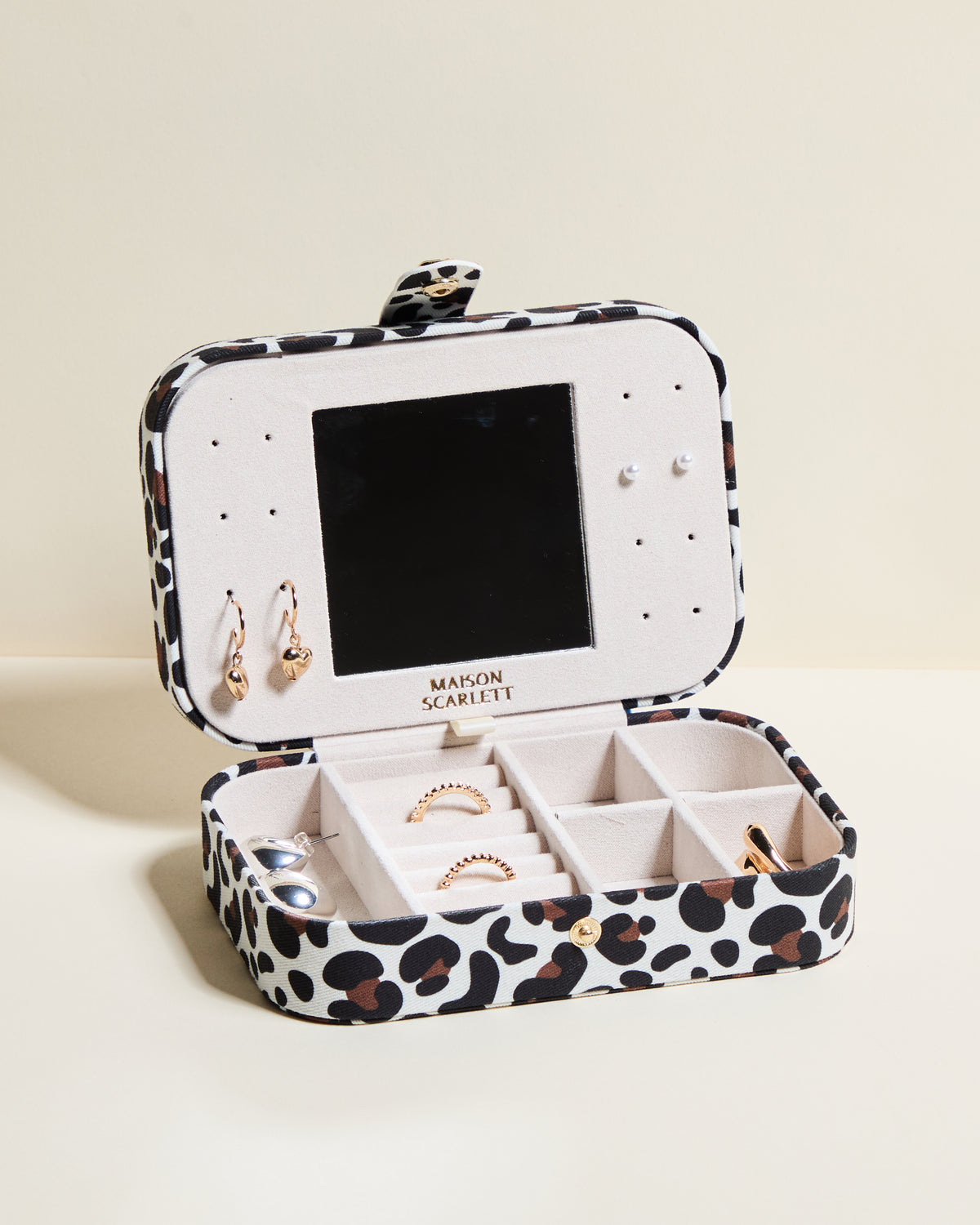 Joyero de viaje Brigitte de leopardo