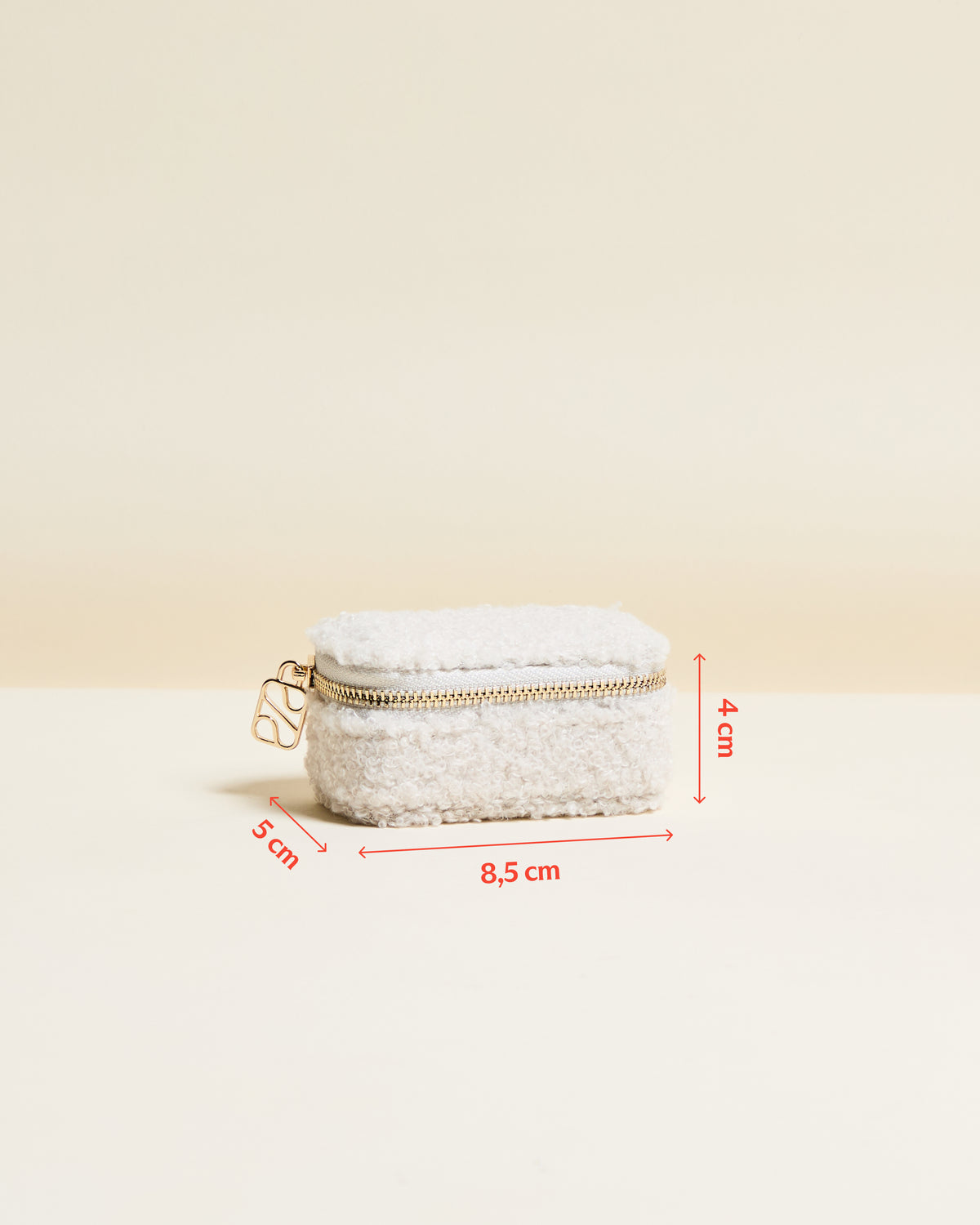 Mini joyero de viaje Marie de tejido bouclé