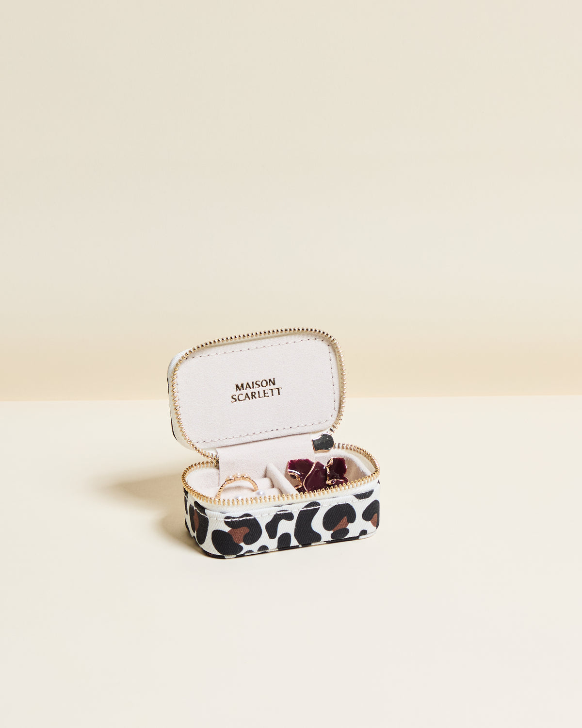 Mini joyero de viaje Marie de leopardo