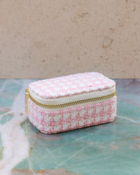 Minijoyero de viaje Marie con estampado de pata de gallo - outlet