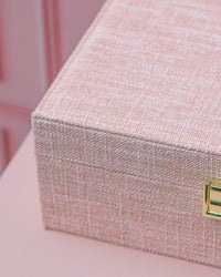 Joyero Louise con efecto lino - outlet