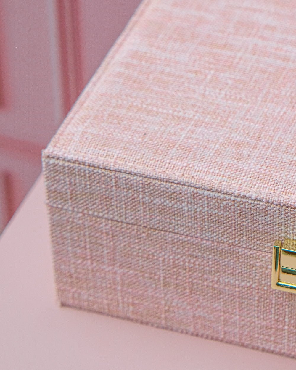 Joyero Louise con efecto lino - outlet