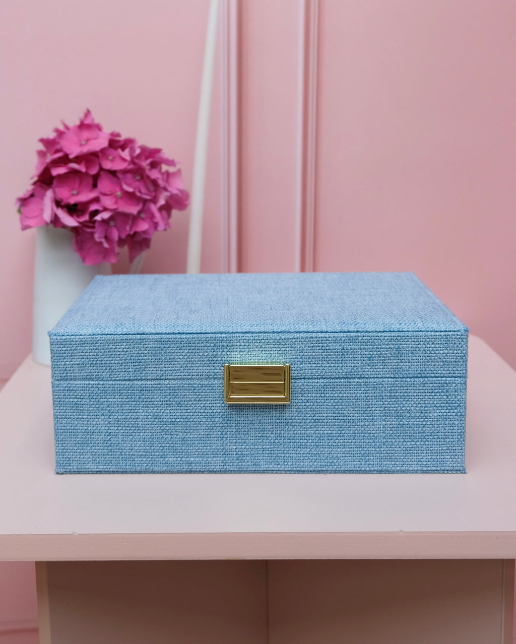 Joyero Louise con efecto lino - outlet