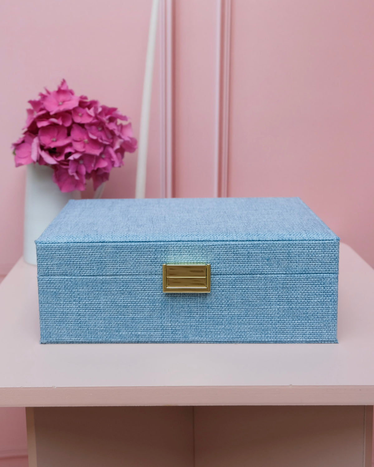 Joyero Louise con efecto lino - outlet