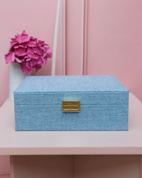 Joyero Louise con efecto lino - outlet
