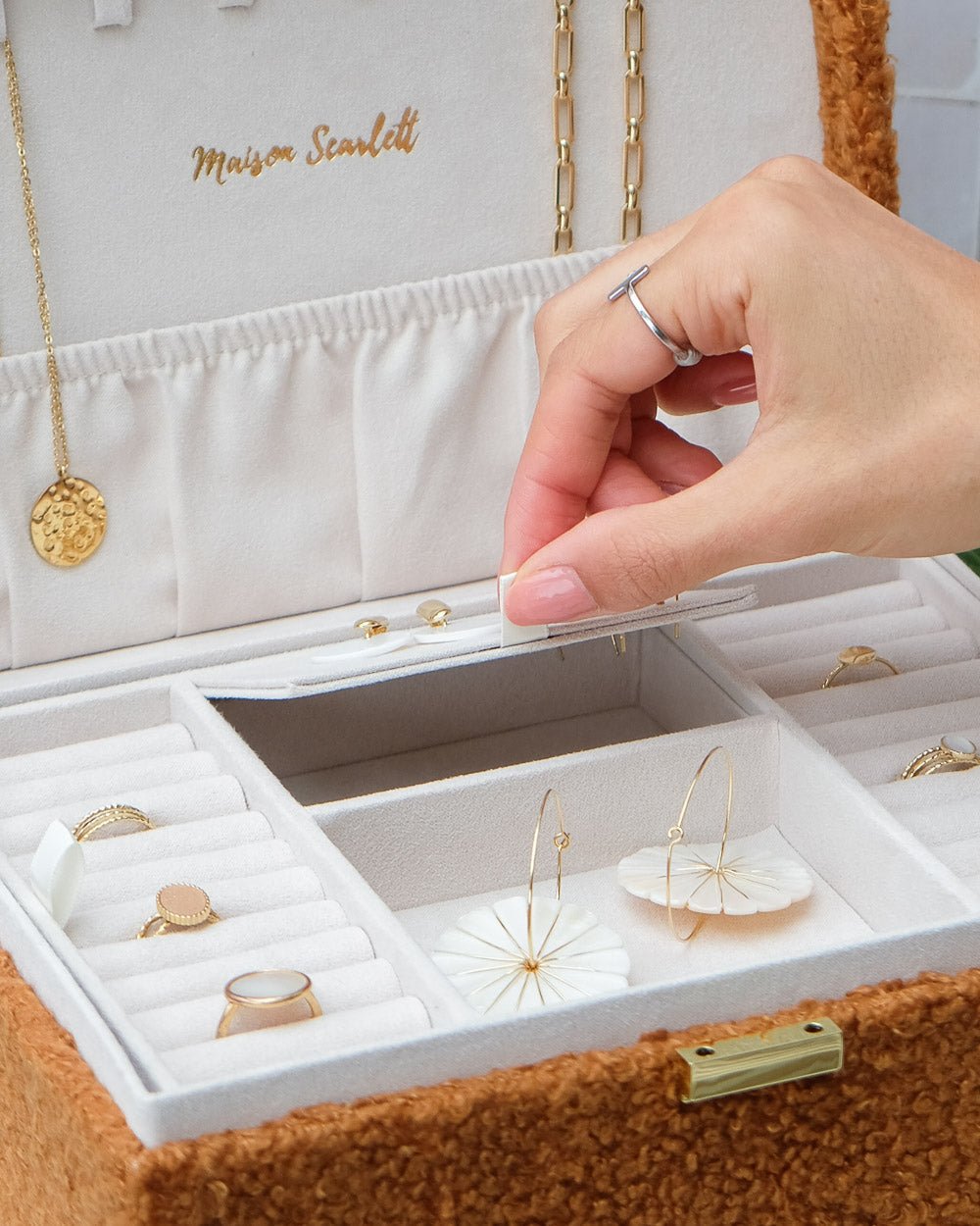 Joyero Louise de borreguito - outlet