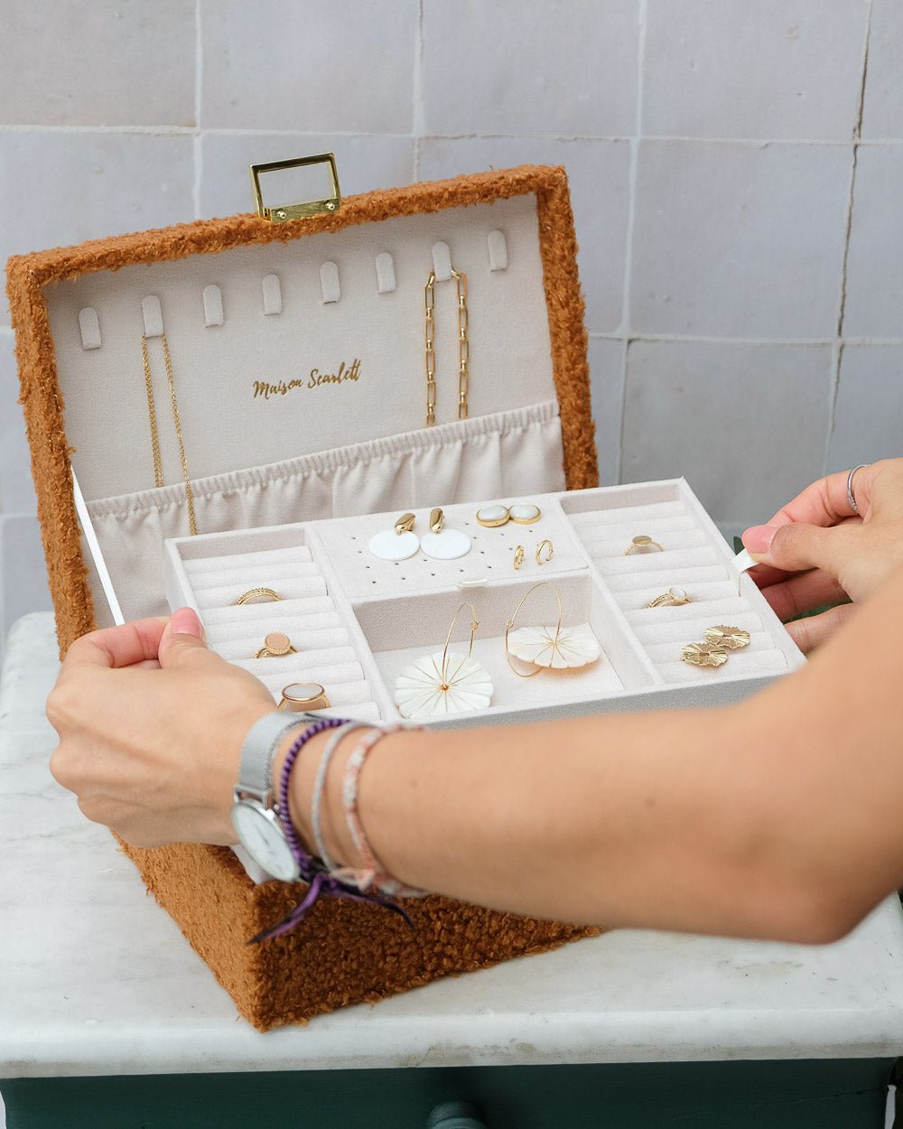 Joyero Louise de borreguito - outlet