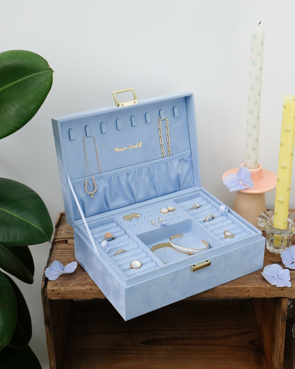 Joyero Louise de terciopelo - outlet