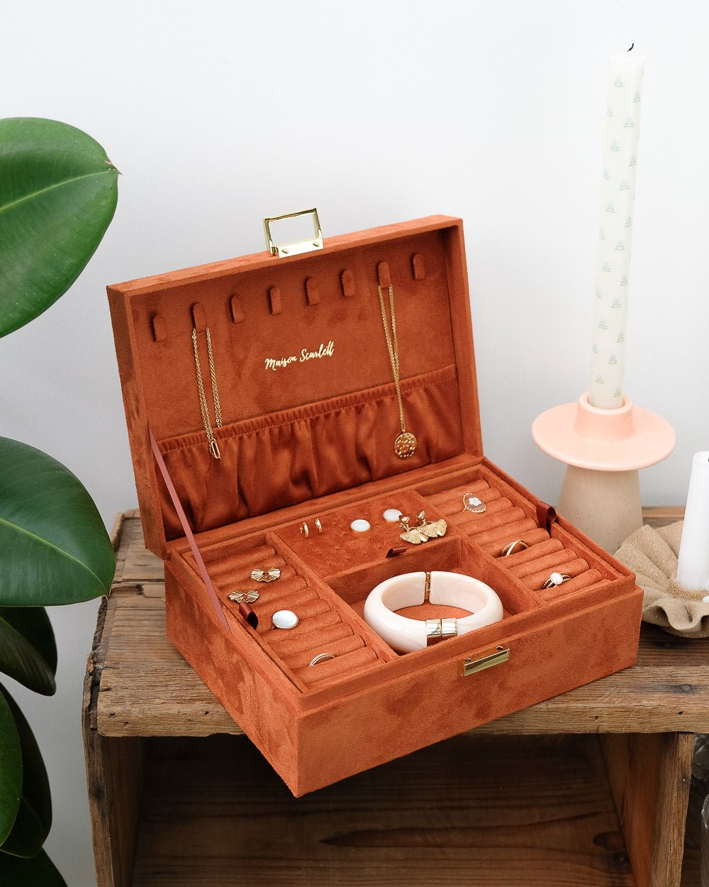 Joyero Louise de terciopelo - outlet