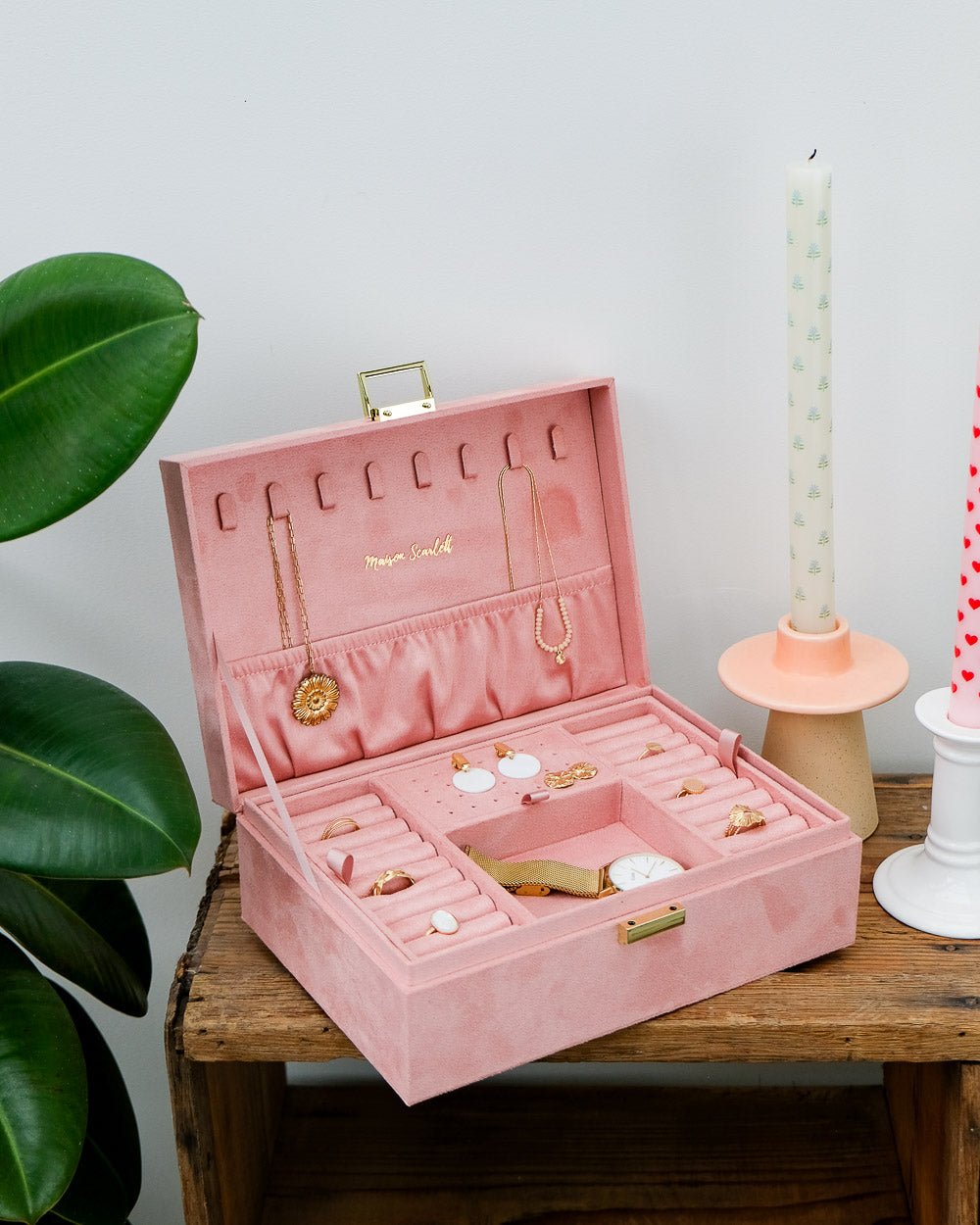 Joyero Louise de terciopelo - outlet