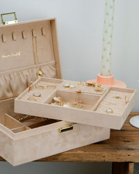 Joyero Louise de terciopelo - outlet
