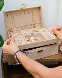 Joyero Louise de terciopelo - outlet