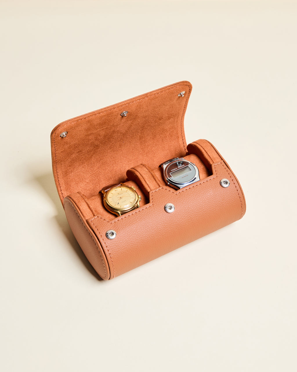 Caja de viaje para relojes James con 2 compartimentos