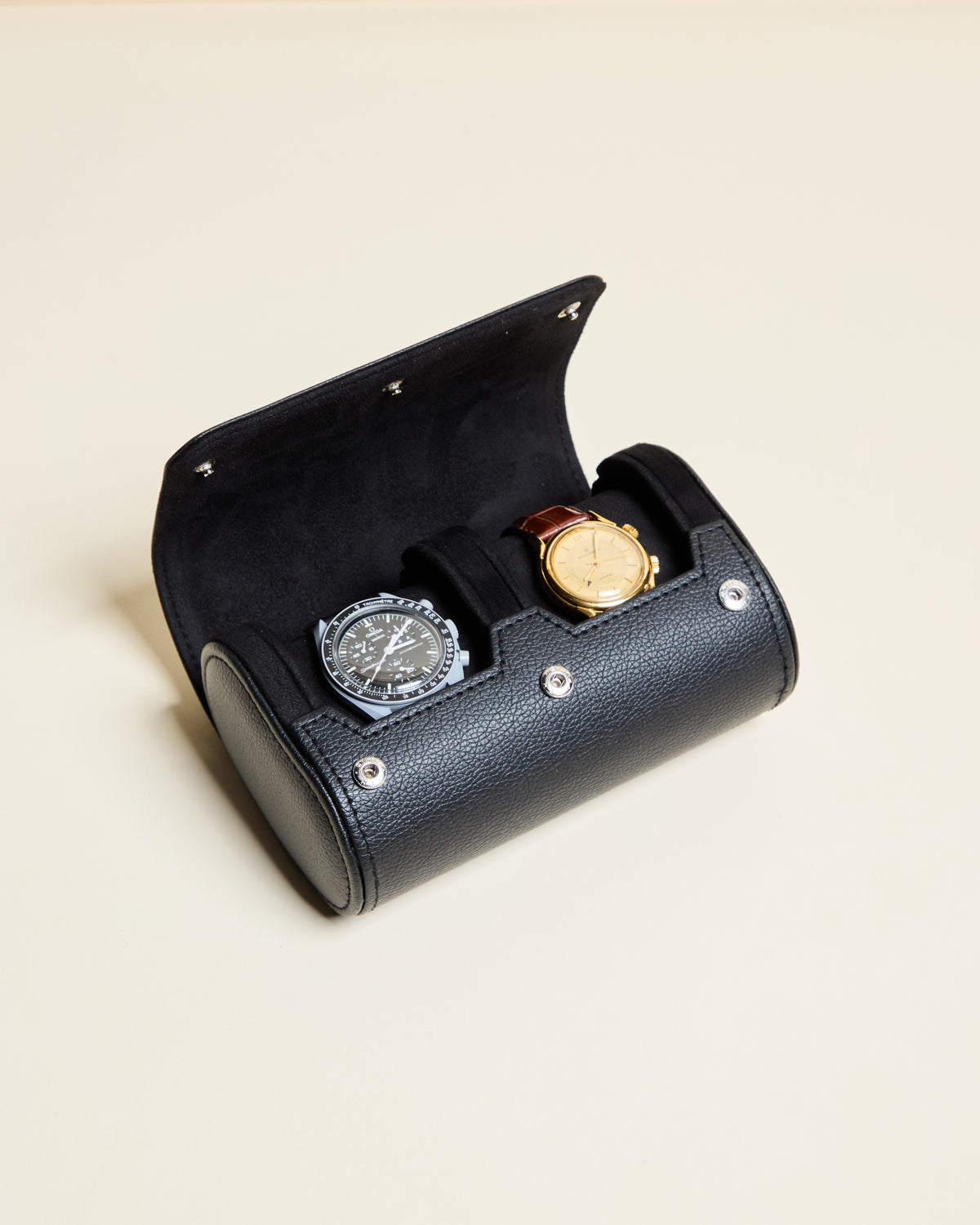 Caja de viaje para relojes James con 2 compartimentos