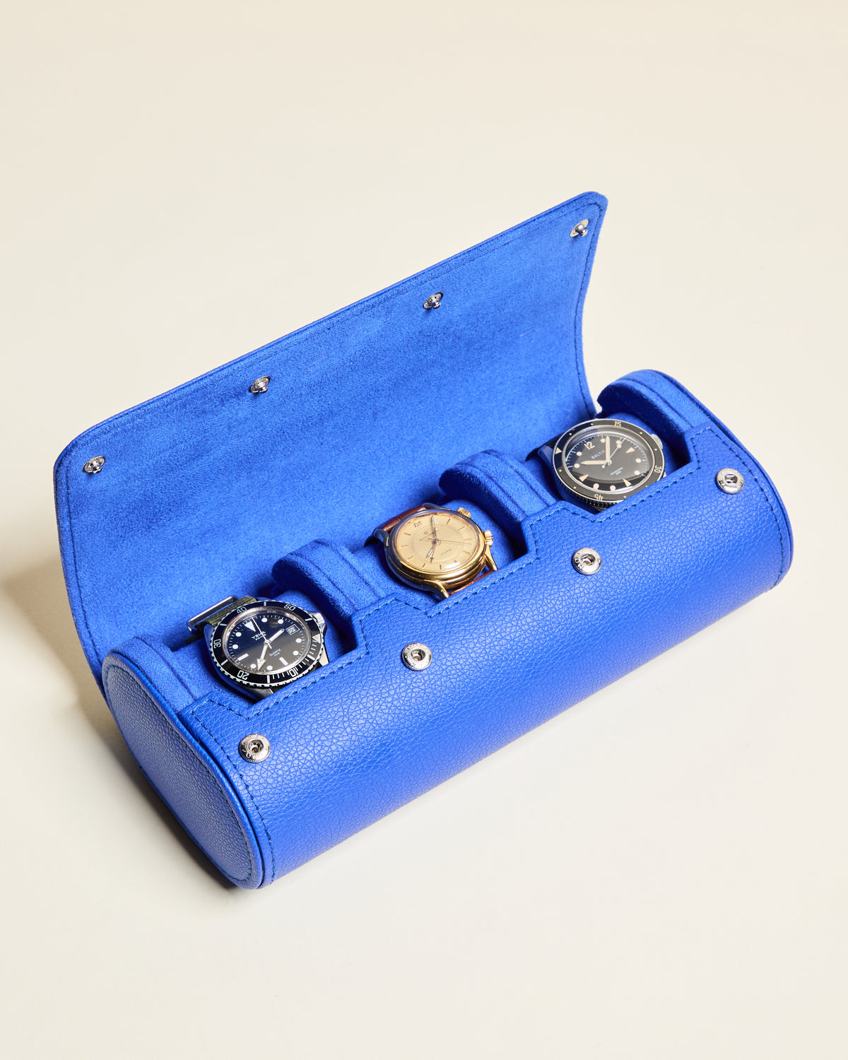 Estuche de viaje para relojes James con 3 compartimentos