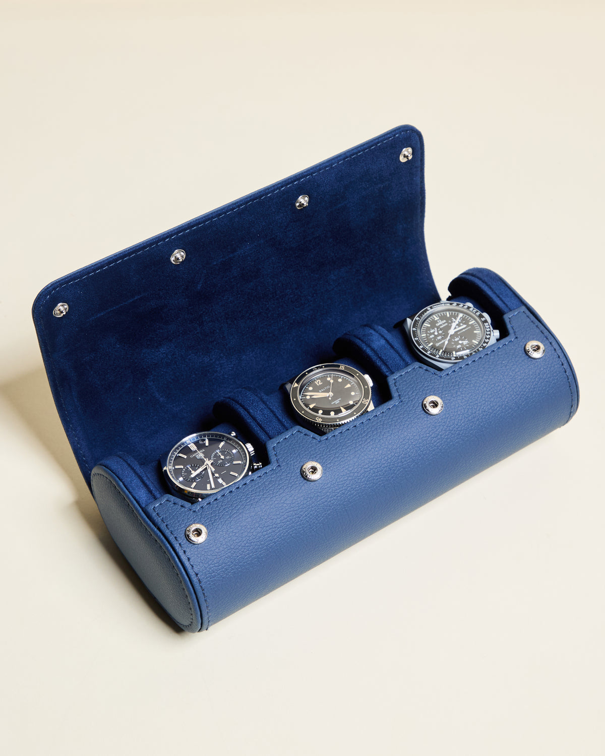 Estuche de viaje para relojes James con 3 compartimentos