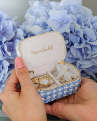 Minijoyero de viaje Marie con estampado de pata de gallo - outlet