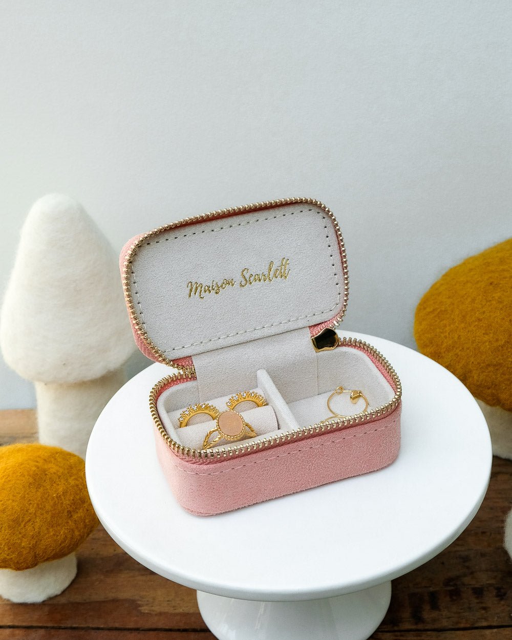 Mini joyero de viaje Marie de terciopelo - outlet
