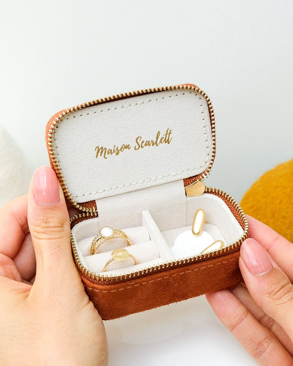 Mini joyero de viaje Marie de terciopelo - outlet
