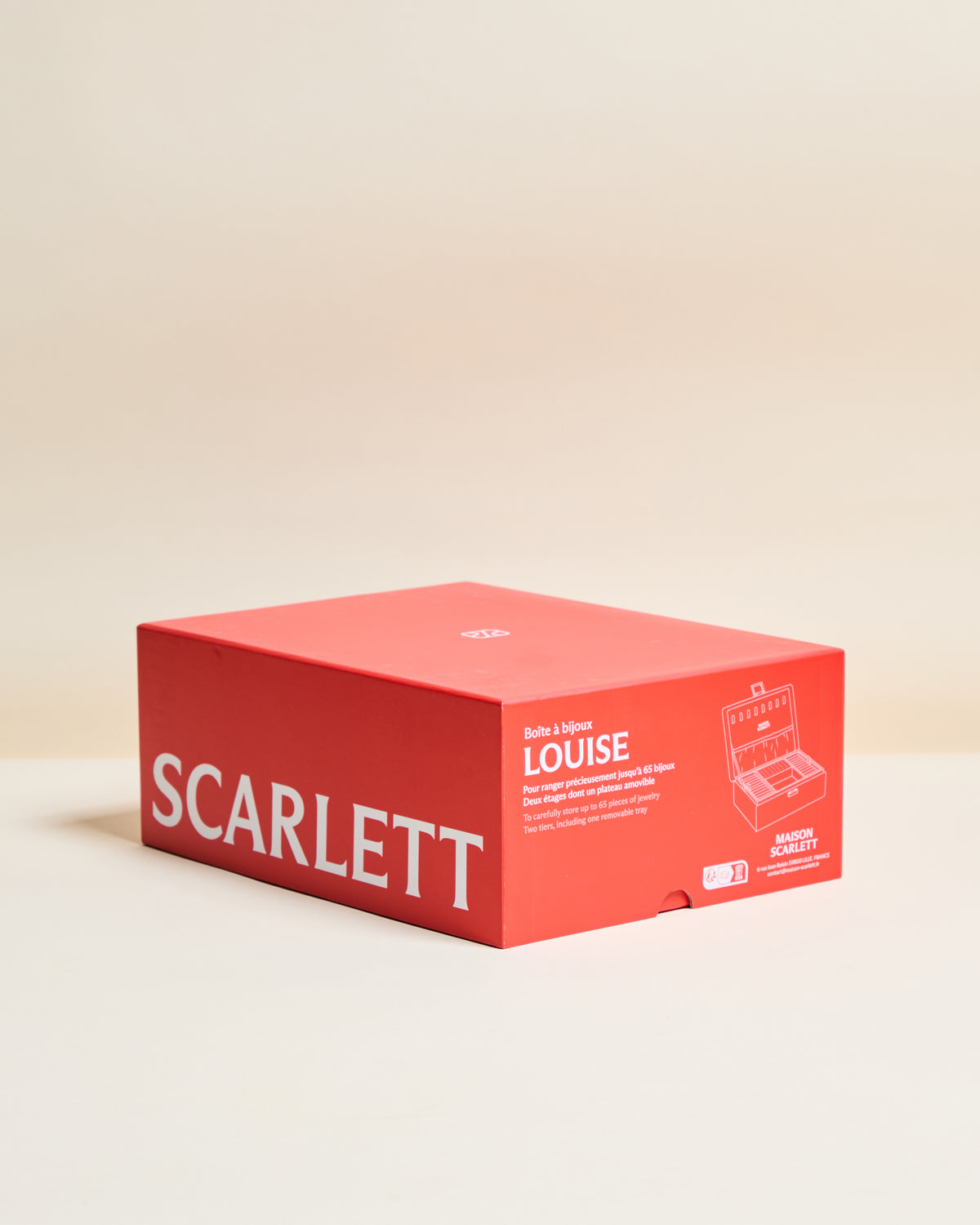 Joyero Louise de terciopelo
