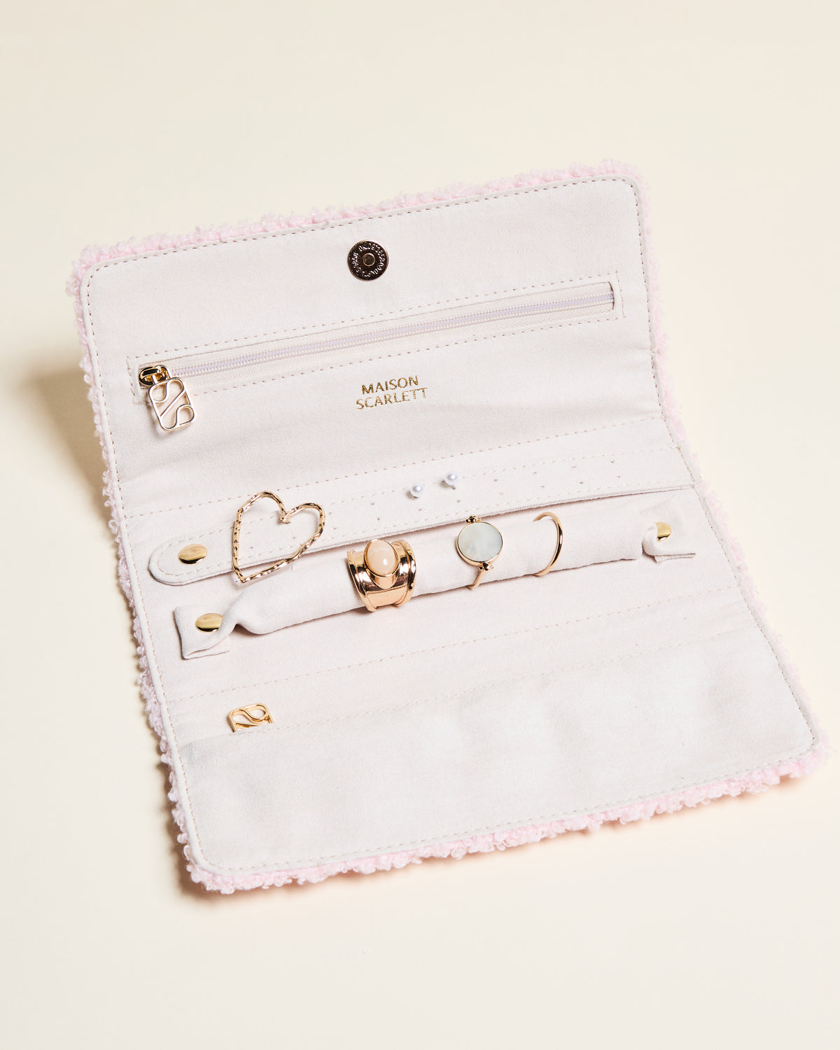 Estuche para joyas Catherine de tejido bouclé