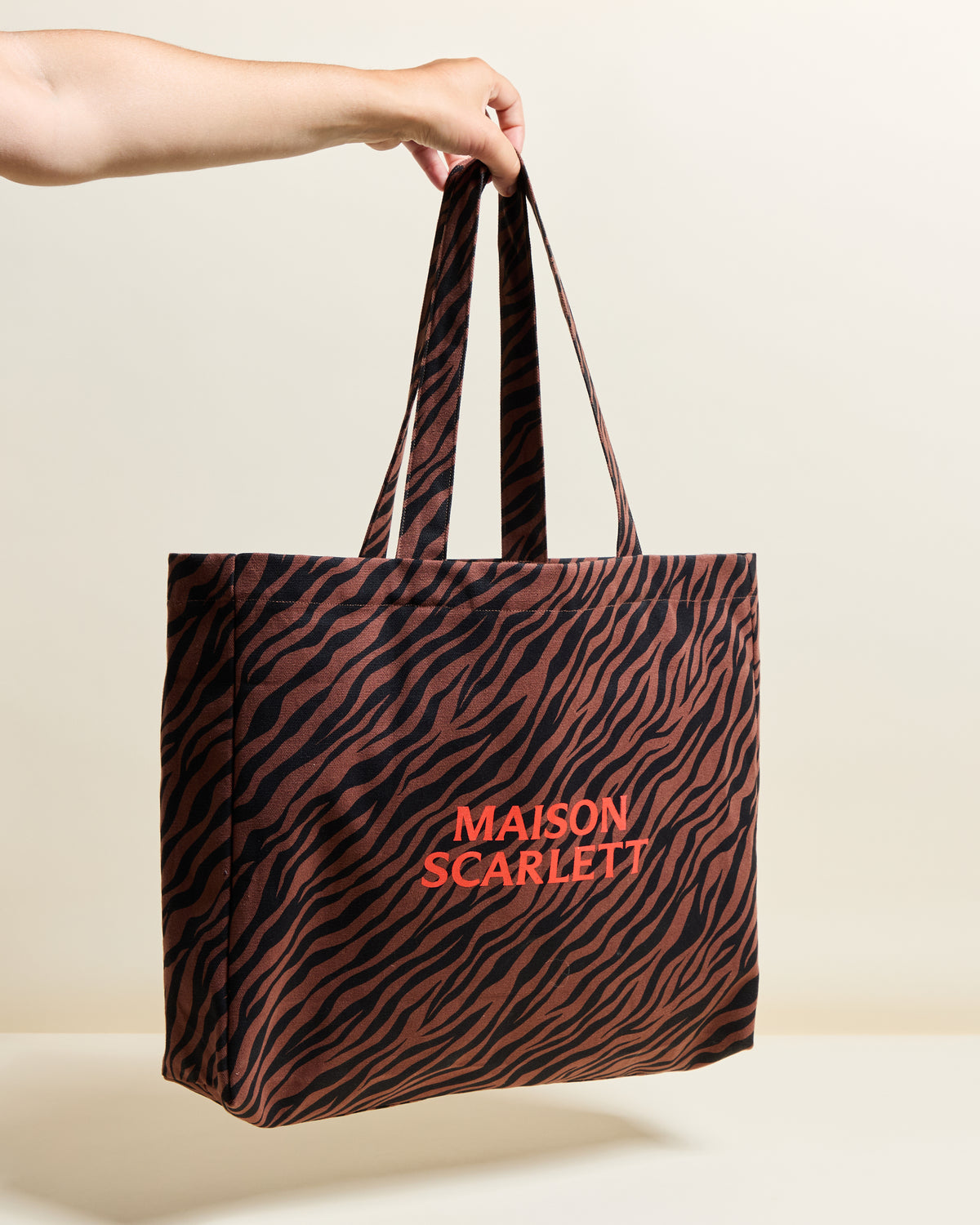 Bolsa de tela de cebra chocolate