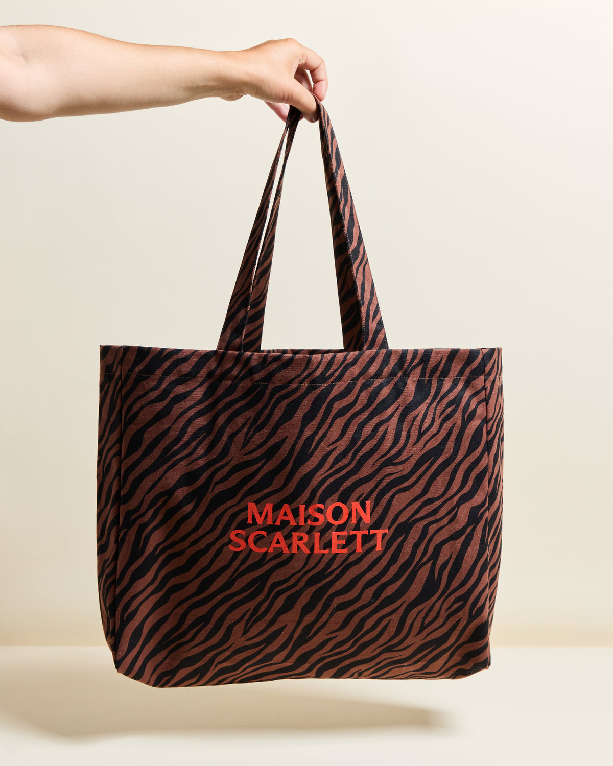 Bolsa de tela de cebra chocolate